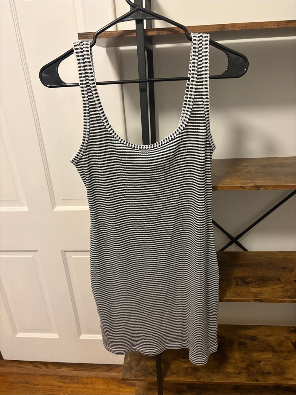 Universal Thread Black & White Striped Tank Dress
